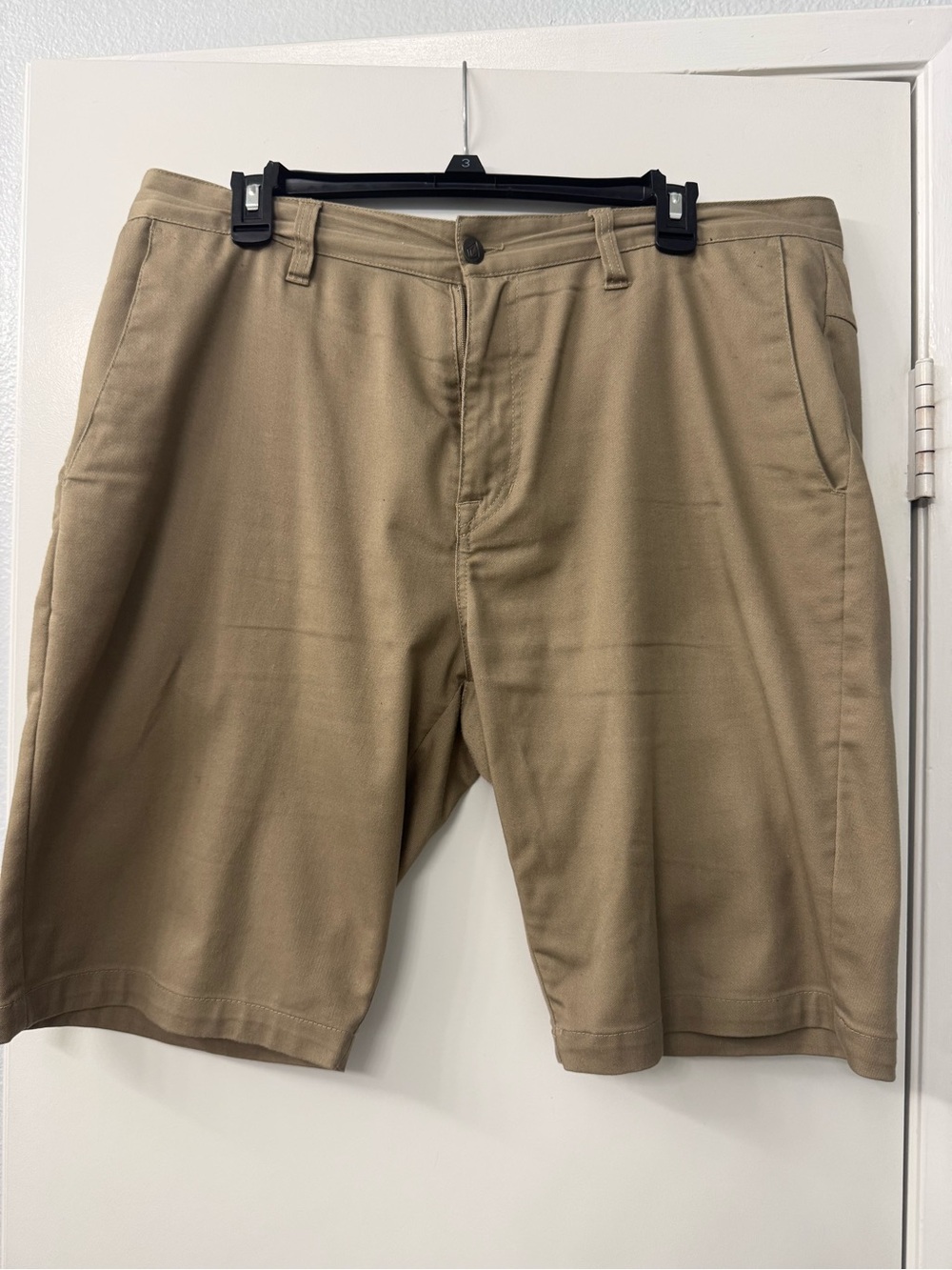 Volcom Men's Khaki Flat-Front Shorts